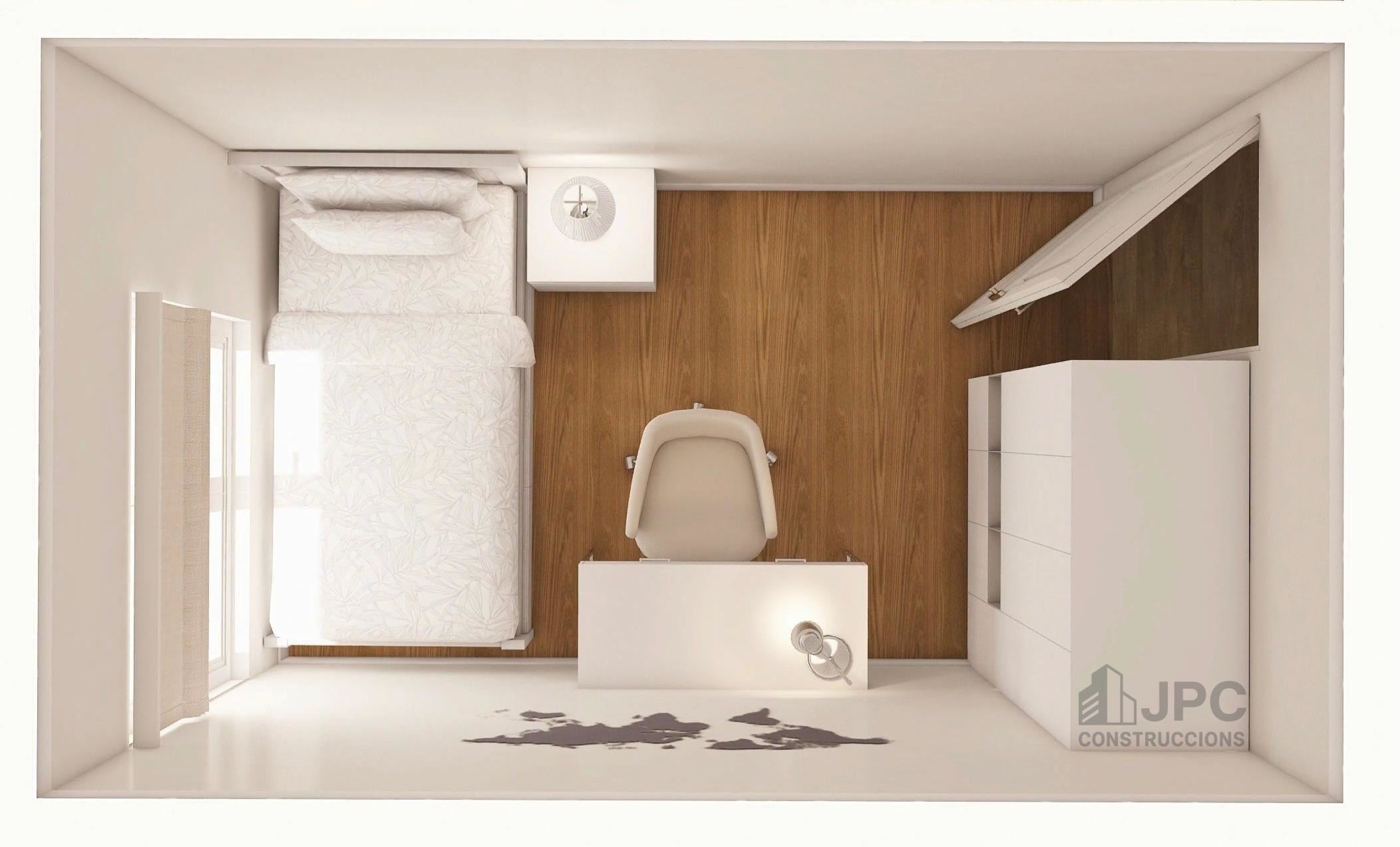 vista zenital d'una habitació