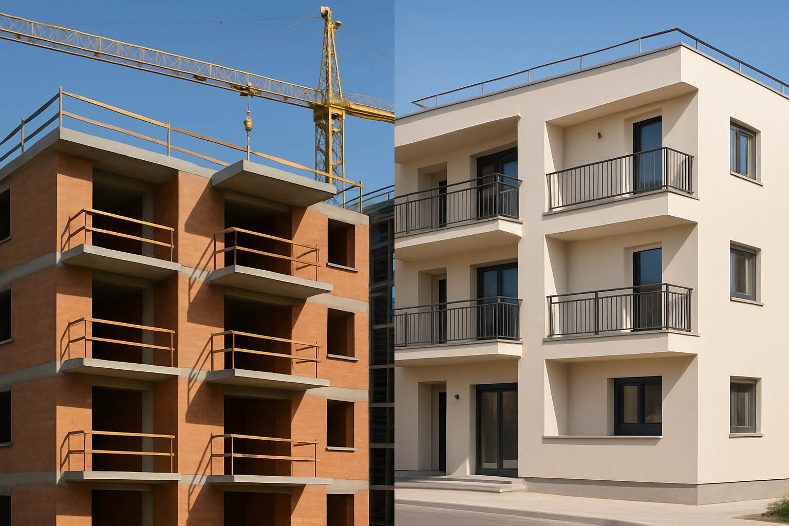 Obra nova d'habitatge en construcció